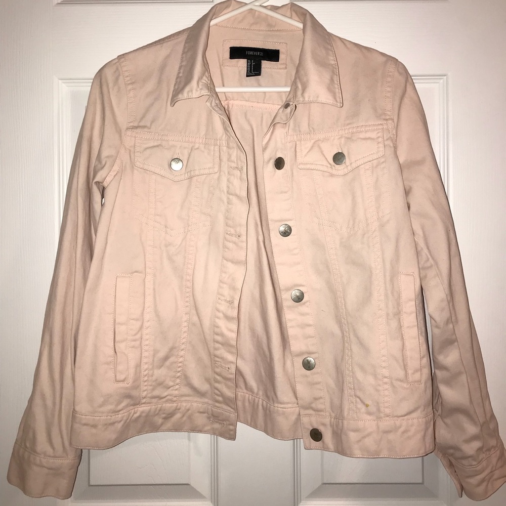 Women’s Light Pink Jean Jacket - Picture 3 of 4